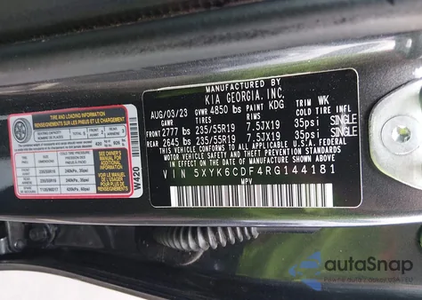 2024 Kia Sportage X-Line from USA, damaged, VIN 5XYK6CDF4RG144181